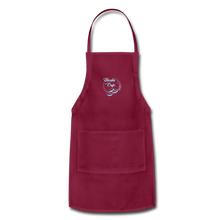 Load image into Gallery viewer, Customized Apron SHOSHI CAFE (light blue logo) - burgundy
