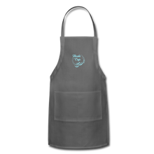 Load image into Gallery viewer, Customized Apron SHOSHI CAFE (light blue logo) - charcoal
