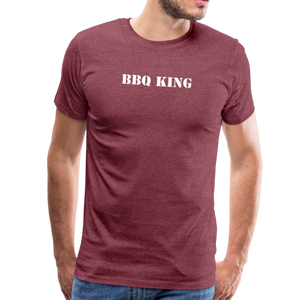 BBQ KING Men's Premium T-Shirt - heather burgundy