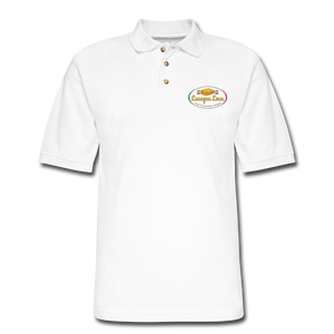 Customized Men's Pique Polo Shirt LASAGNA LOCA - white