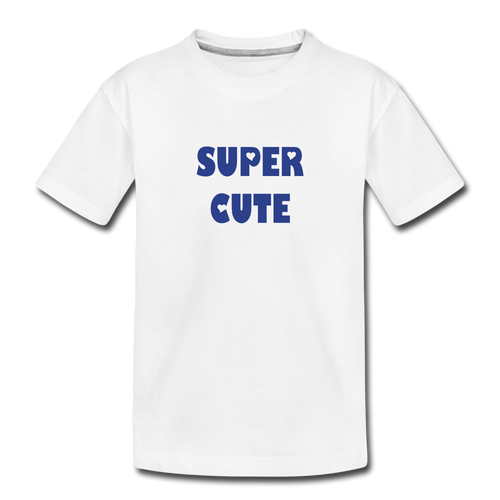 Kids' Premium T-Shirt SUPER CUTE - white