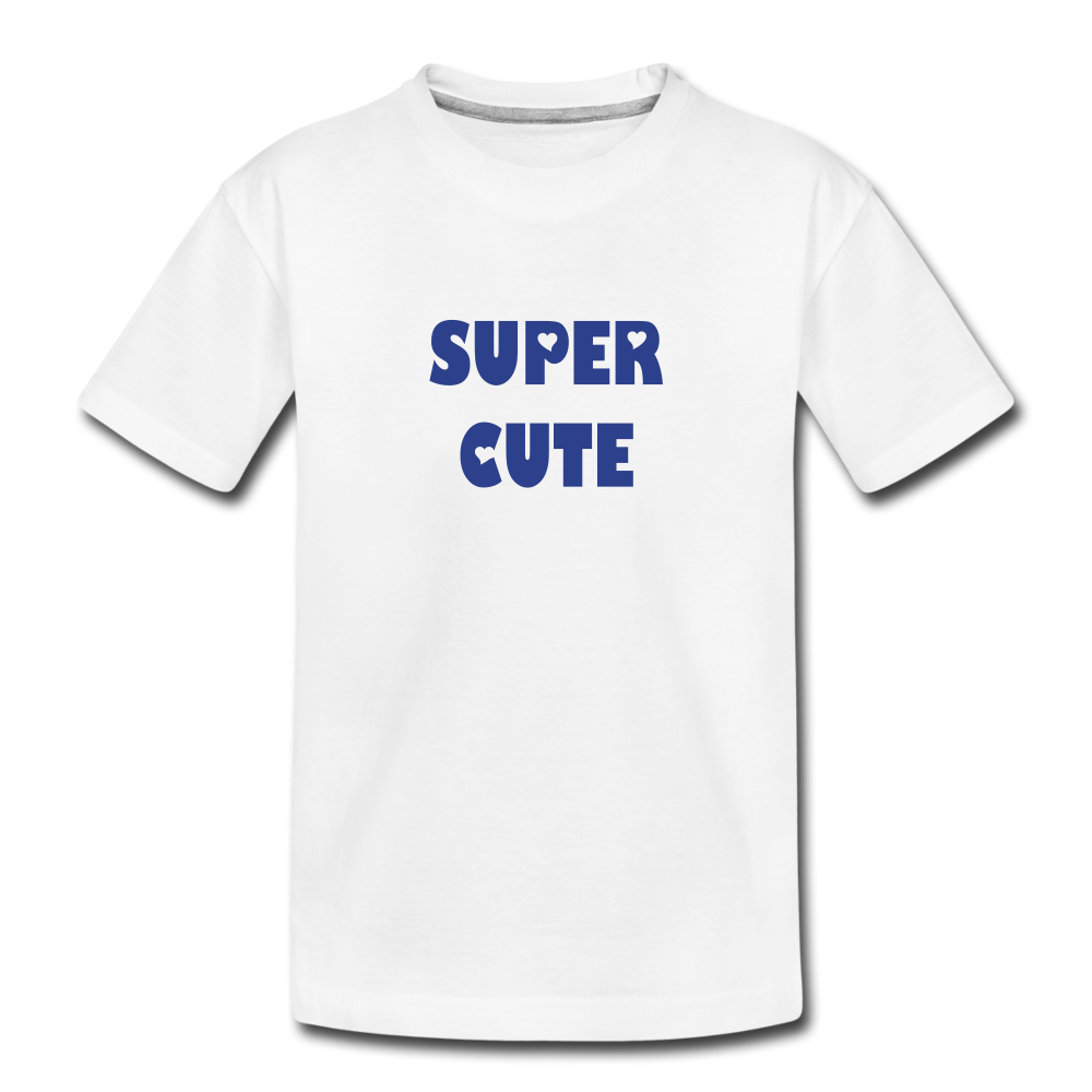 Kids' Premium T-Shirt SUPER CUTE - white