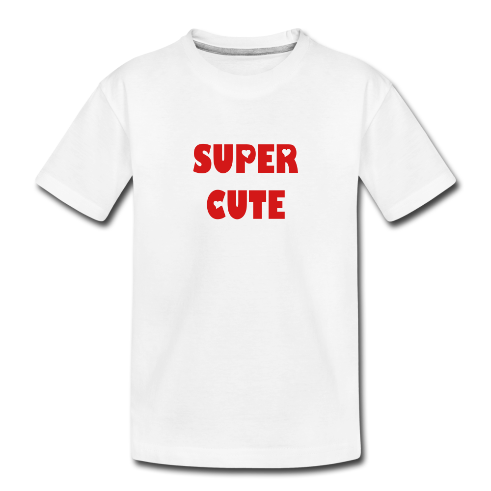 Kids' Premium T-Shirt SUPER CUTE - white