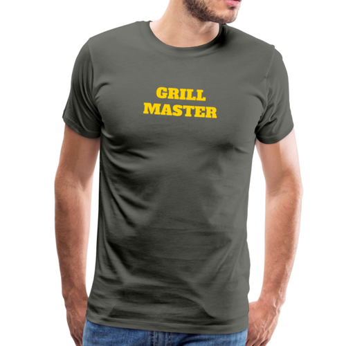 GRILL MASTER Men's Premium T-Shirt - asphalt gray