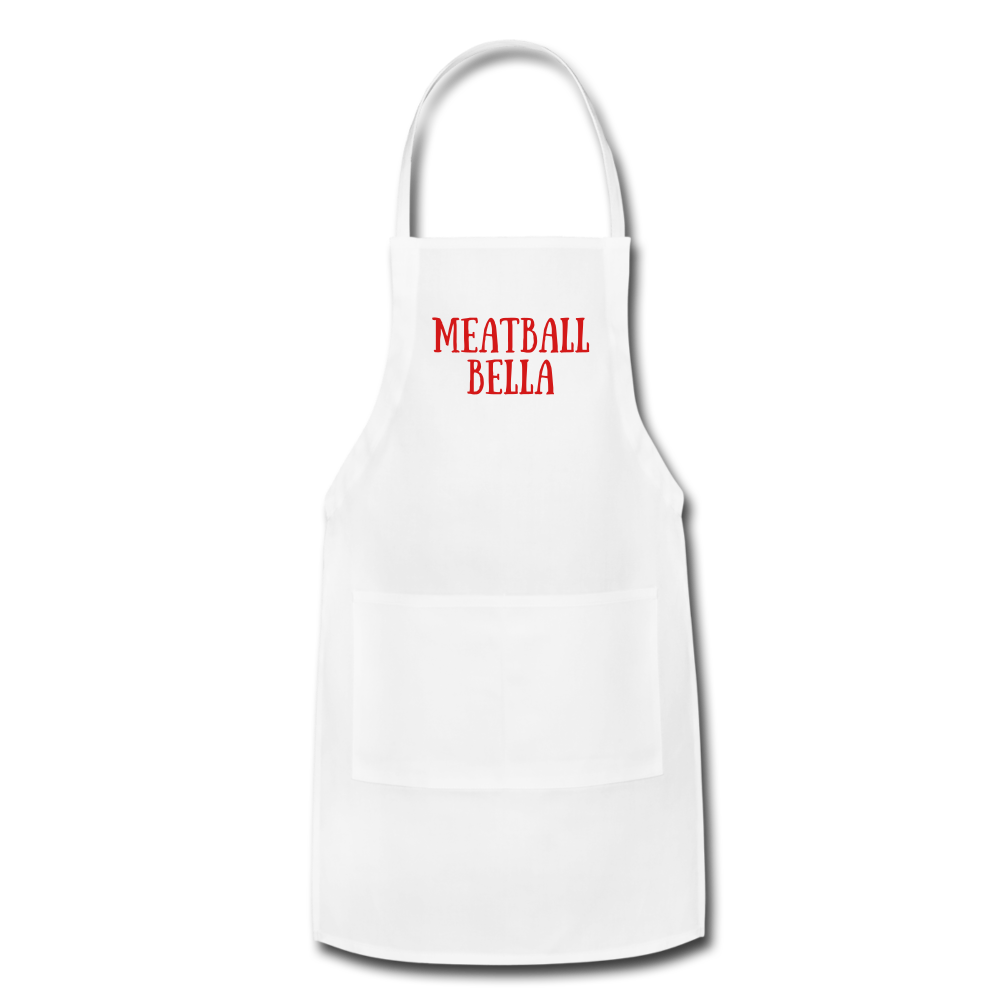 Customized Apron MEATBALL BELLA - white