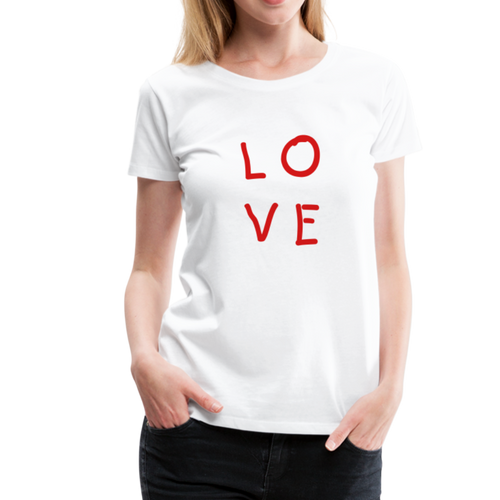 LOVE Women’s Premium T-Shirt - white