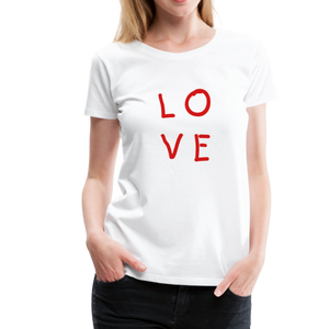 LOVE Women’s Premium T-Shirt - white