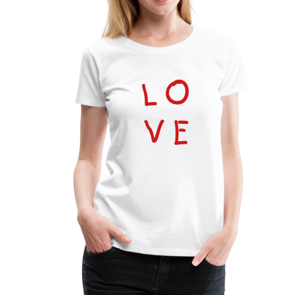 LOVE Women’s Premium T-Shirt - white