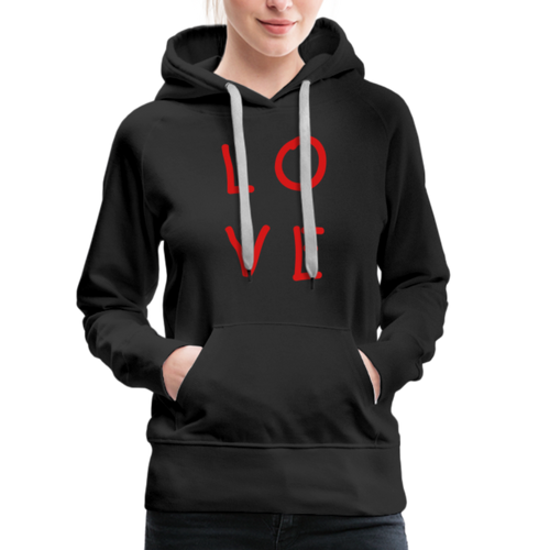 LOVE Women’s Premium Hoodie - black