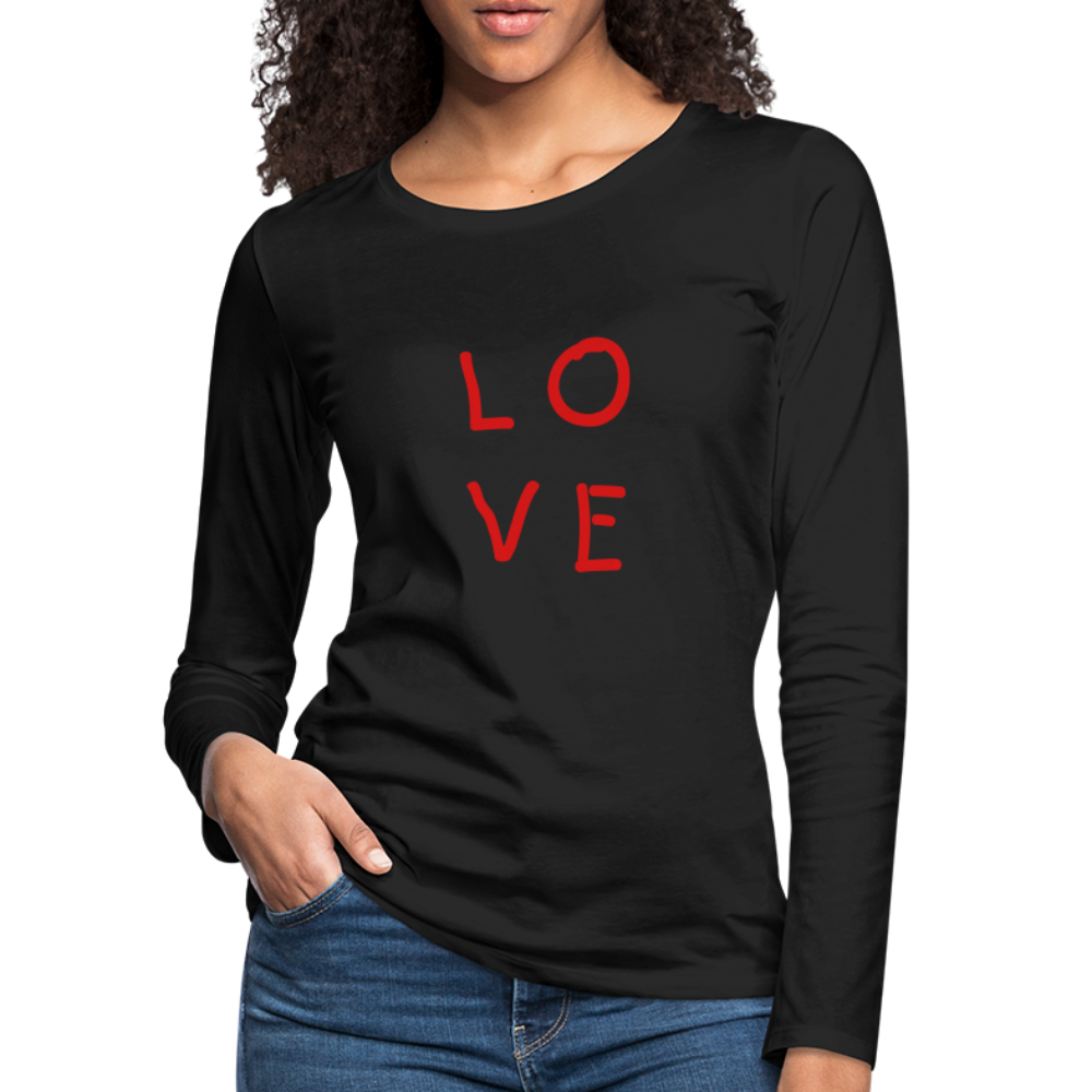 LOVE Women's Premium Long Sleeve T-Shirt - black