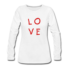 Load image into Gallery viewer, LOVE Women&#39;s Premium Long Sleeve T-Shirt - white
