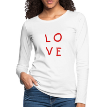 Load image into Gallery viewer, LOVE Women&#39;s Premium Long Sleeve T-Shirt - white
