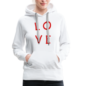 LOVE Women’s Premium Hoodie - white